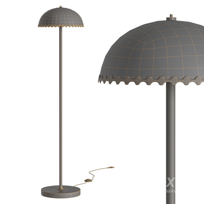 Oceana Black Metal Floor Lamp - Image 7