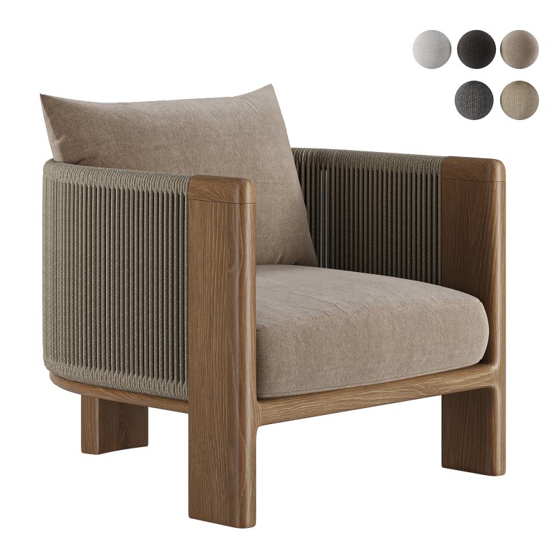 Palm Beach Teak Lounge Chair-Harbour - Image 1