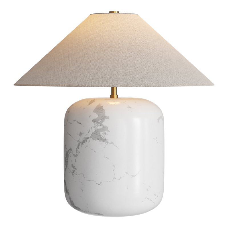 Block Rosso Levanto Marble Table Lamp - Image 2