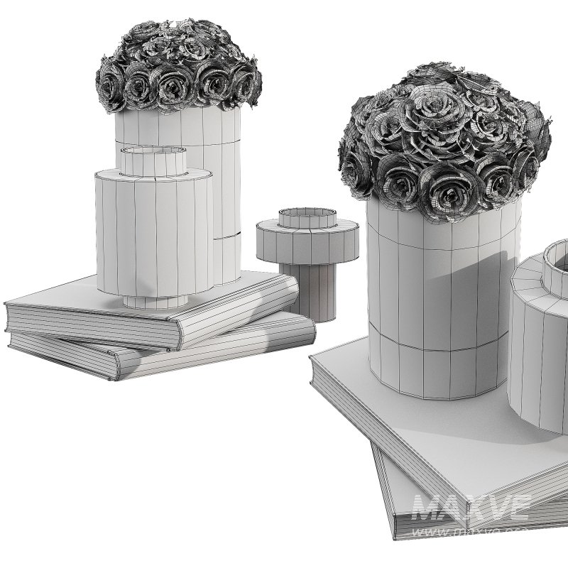 Decorative set With Rose bouquet - Image 2