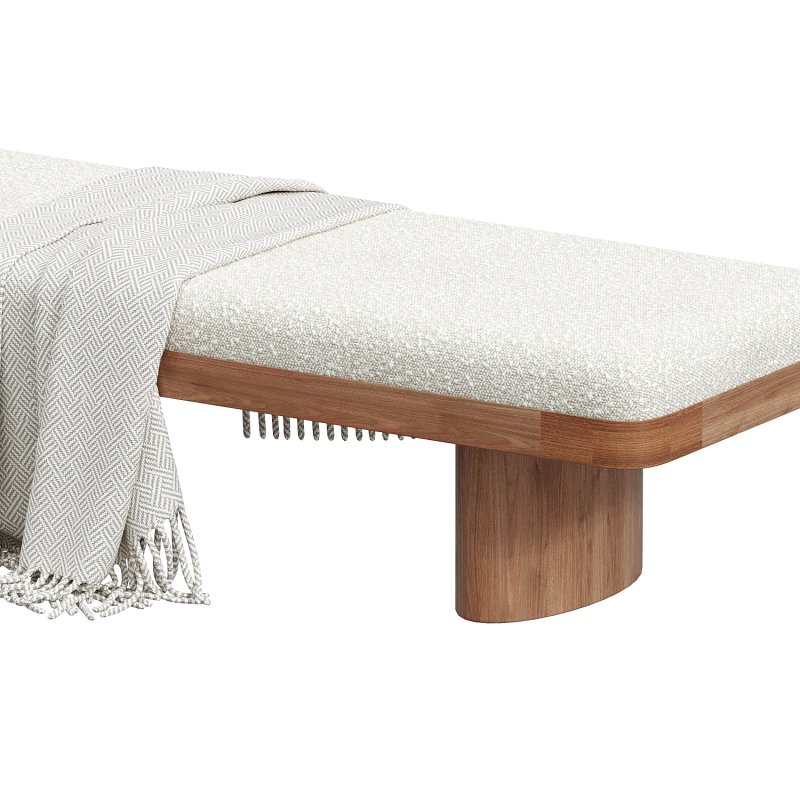 Ollie White Performance Boucle Large Bench - Image 4