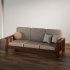 Classic Wooden Sofa with Cushions - Thumbnail 4