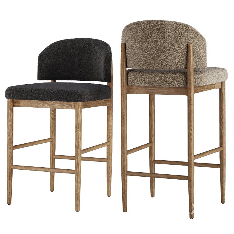 Eva Fabric Bar & Counter Stool-RH - Image 4