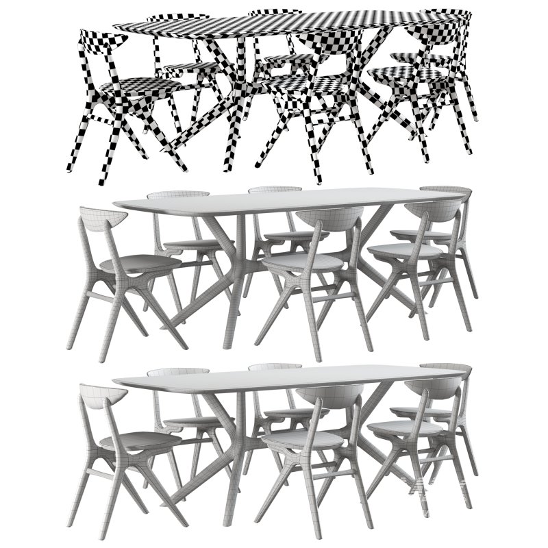 eye dining chair oak-x dining table - Image 3