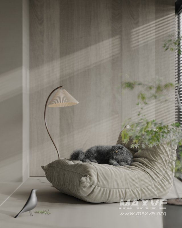 Modern living room and dining room interior scene - Image 6