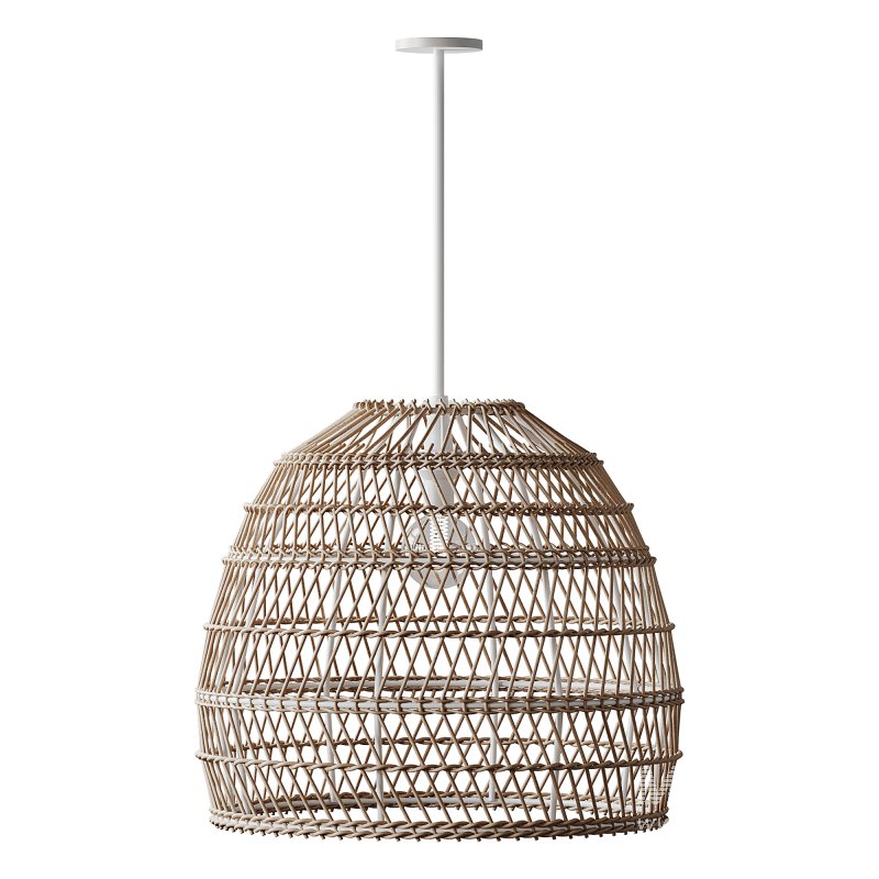 Boho Design Natural Basket Rattan Woven Pendant Light Hanging Lamp - Image 3