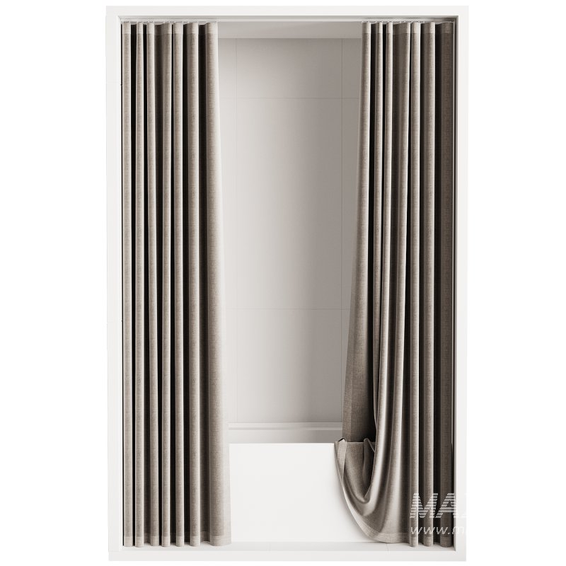 Shower curtain with hidden ceiling cornice - Image 2