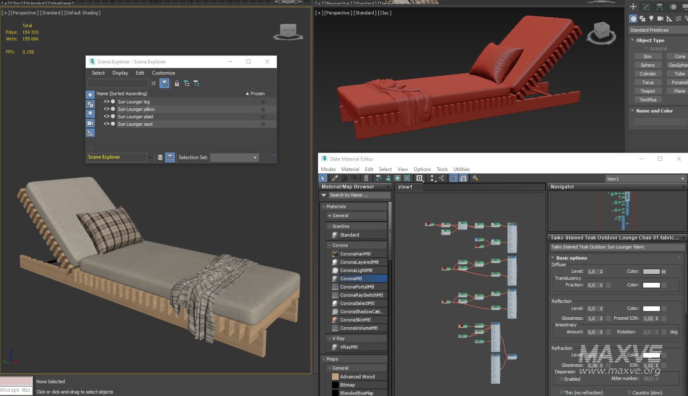 Taiko Stained Teak Outdoor Sun Lounger - Image 8