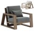 Canyon Outdoor Teak Lounge Chair - Thumbnail 1