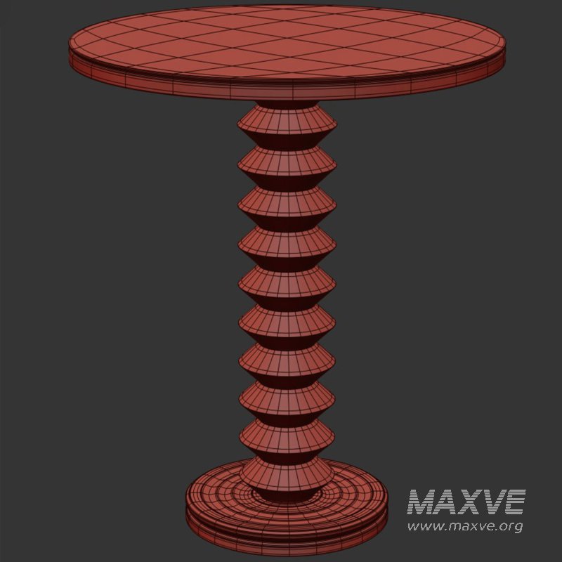 French Wood Side Table by Charles Dudouyt - Image 2