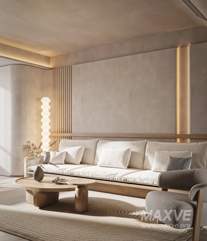 Modern living room and dining room interior scene - Image 7