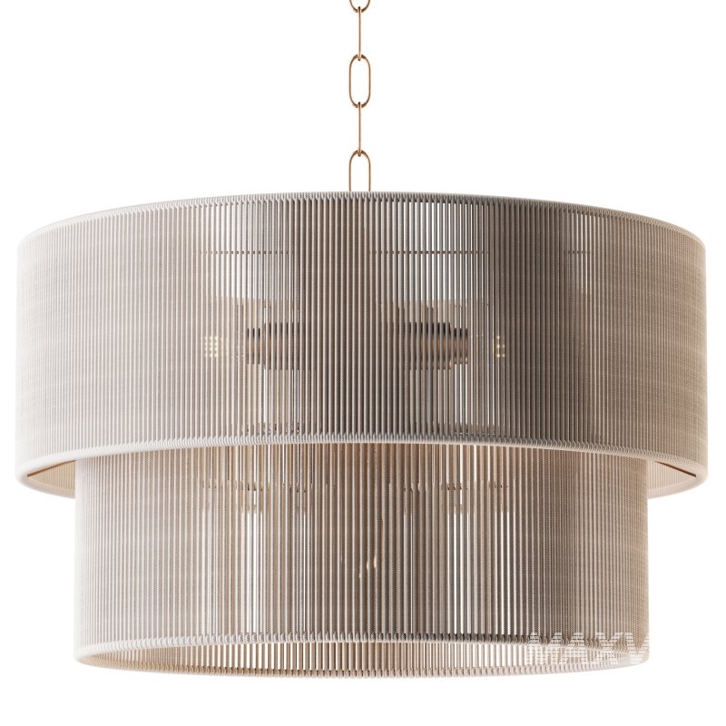 5-Lights Hand-Woven Rattan Pendant Light - Image 4