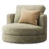 Hamilton Round Performance Fabric Swivel Armchair - Thumbnail 2