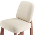 Pula Warm White Boucle Armless Dining Chair - Thumbnail 4
