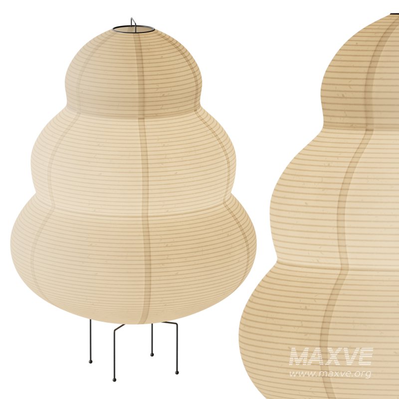 Japanese Paper Floor Lamp - Image 1