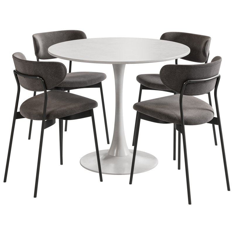 Alex chair and Tulip Rupert table set 5 - Image 1