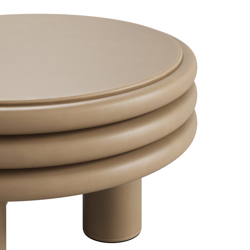 Scala Beige Low Round Coffee Table - Image 8