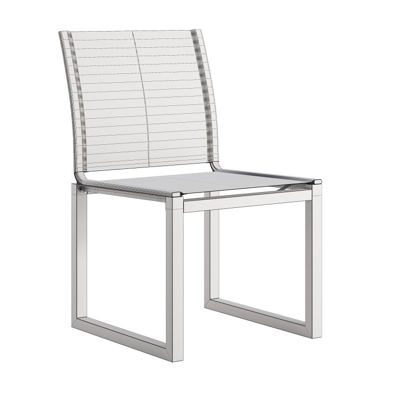 Hayman Teak and Aluminum Armless Dining Chair-Harbour - Image 7