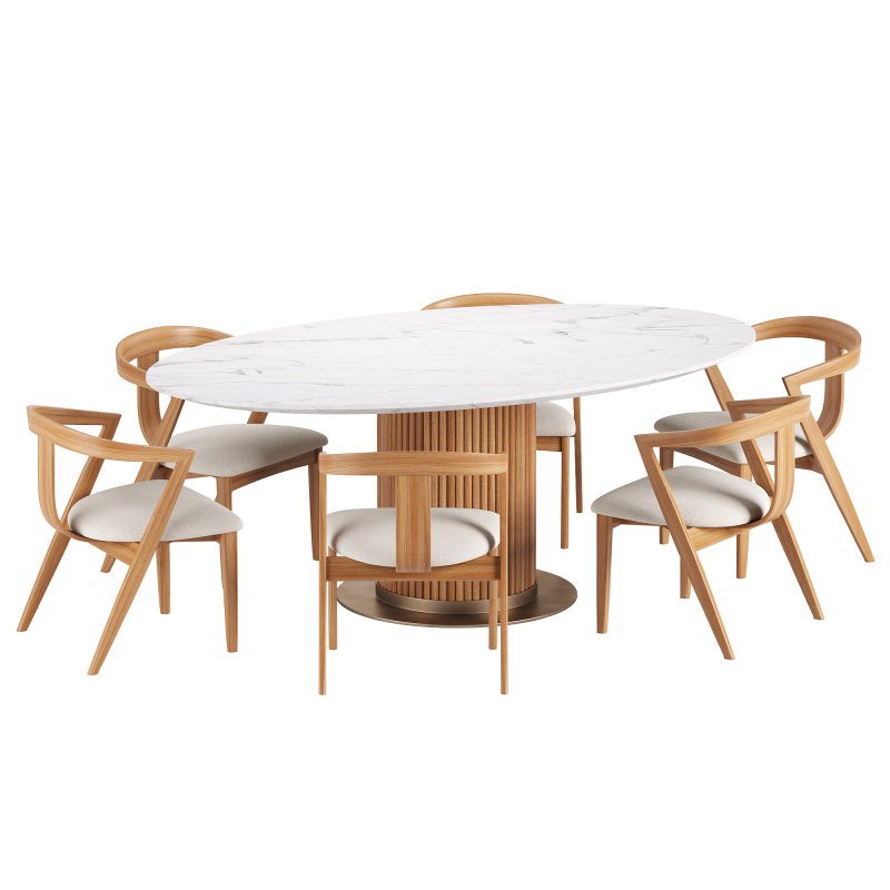 Edwin Dining Chair and Murcell Oval Table - Image 3