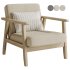 Isaac Wooden armchair with boucle seat - Thumbnail 1