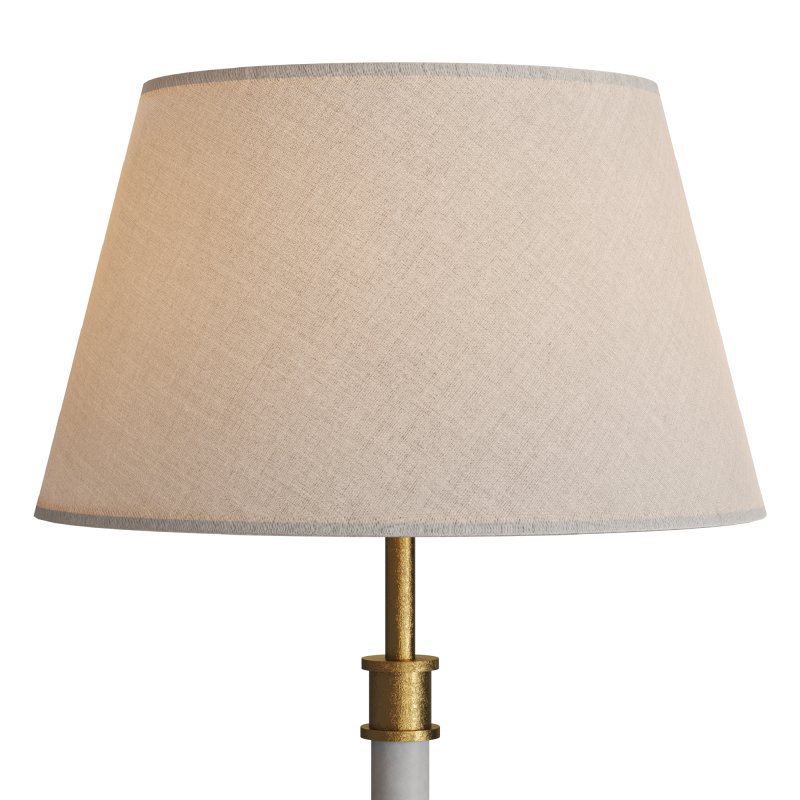 Viator Wrapped White Leather Table Lamp - Image 5