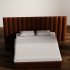 Modern Upholstered Bed with Vertical Headboard - Thumbnail 2