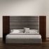 Luxury Upholstered Bed with Wood Accent Panels - Thumbnail 3