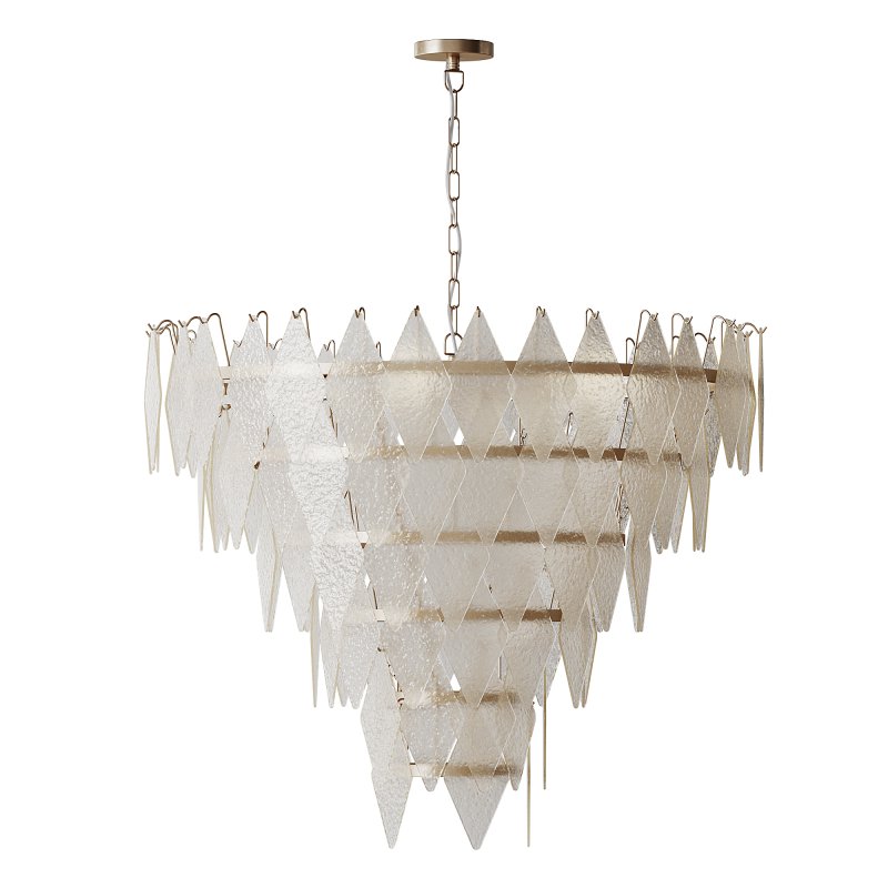 Rhombus Chandelier Antique Brass L light - Image 1