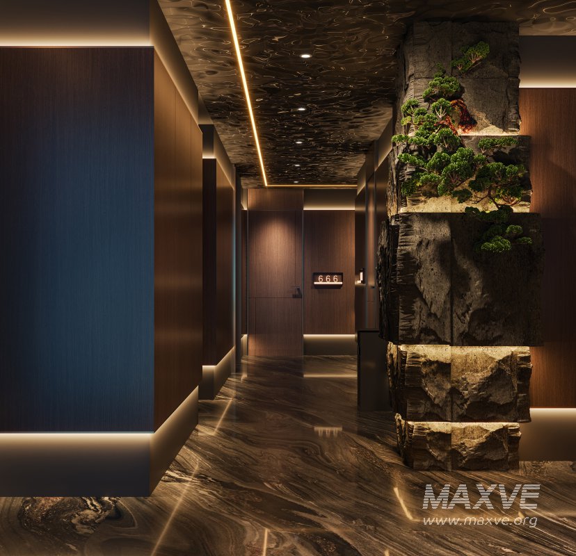 Chinese Hotel reception and hallway - Image 4