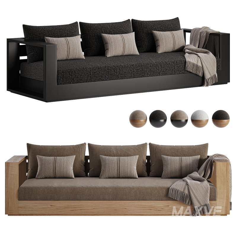 Hayman Teak 3 Seat Sofa-Harbour - Image 1