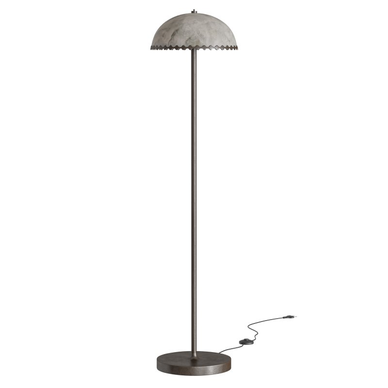 Oceana Black Metal Floor Lamp - Image 3