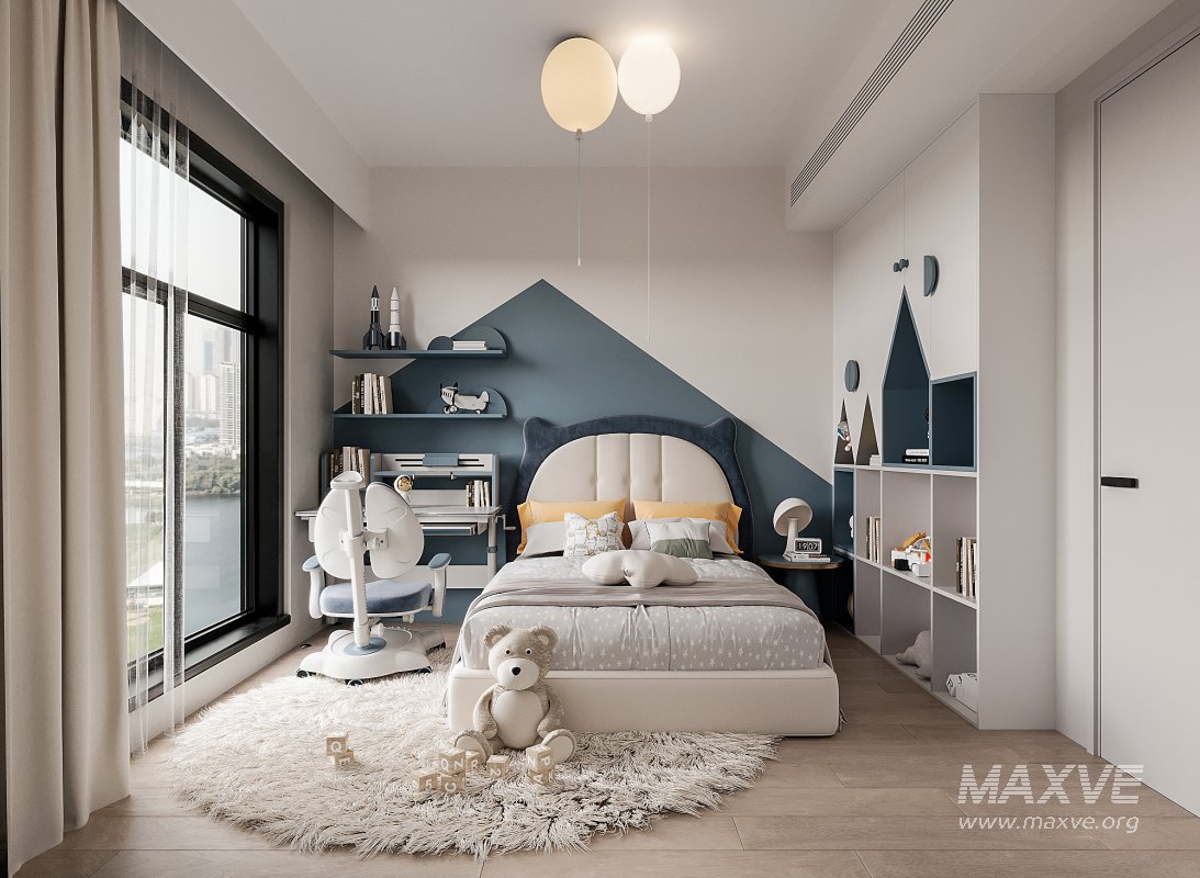 Modern living room and dining room bedroom interior scene - Image 6