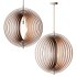 Creative Wood Round Globe Pendant Light Fixture Shade - Thumbnail 3