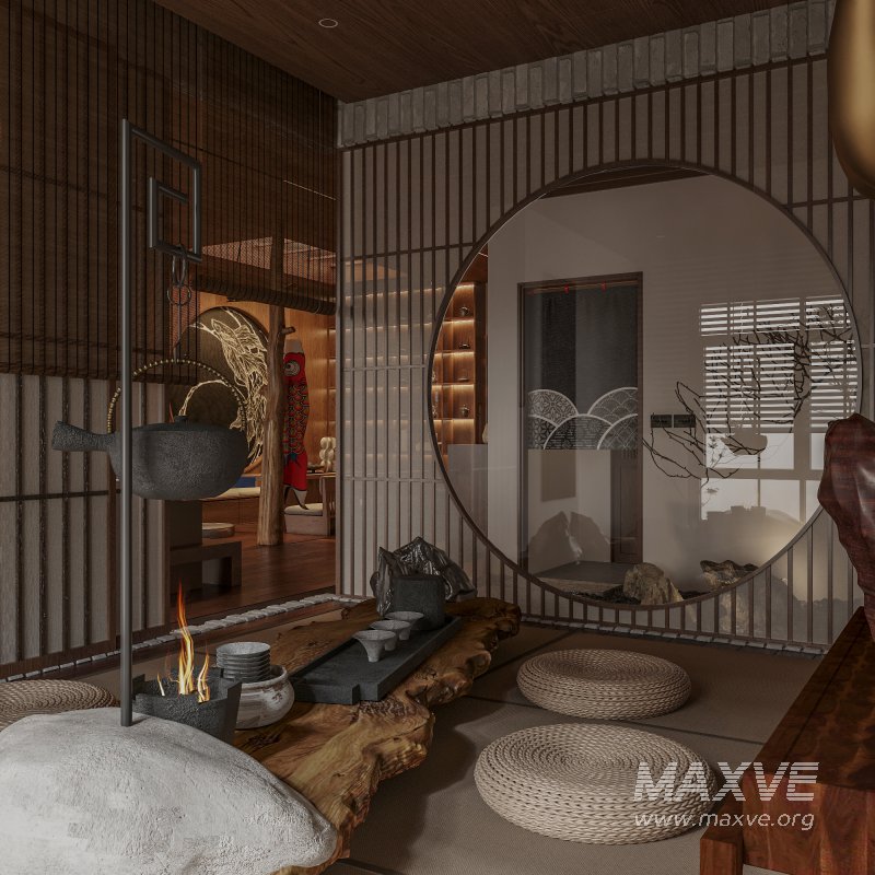 Japanese Living Room Dining Room Bedroom - Image 11