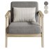 Isaac Wooden armchair with boucle seat - Thumbnail 3