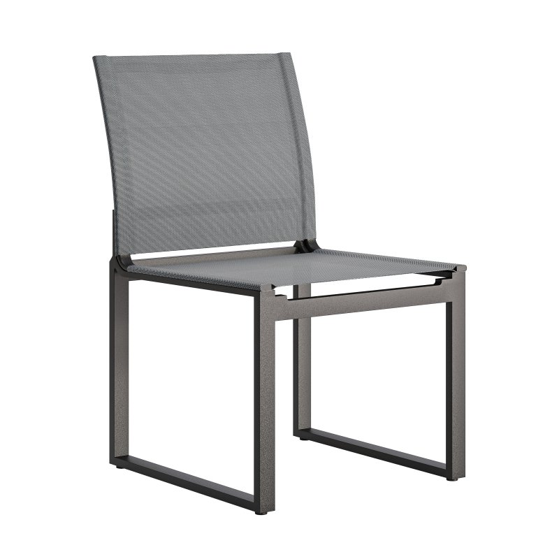 Hayman Teak and Aluminum Armless Dining Chair & Table-harbour - Image 5