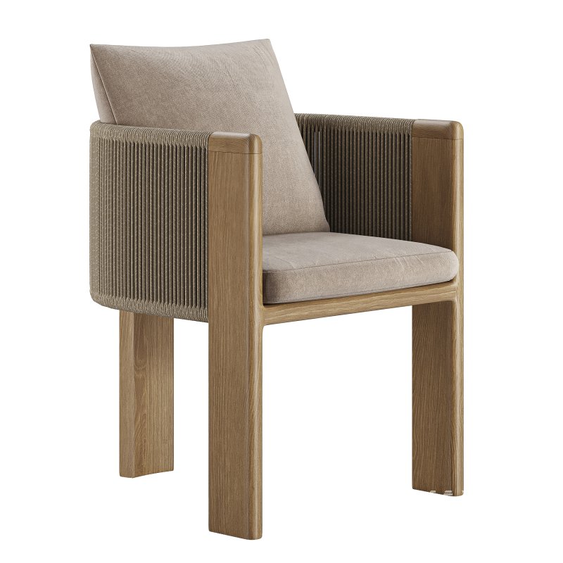 Palm Beach Teak Dining chair and Circel Dining Table - Image 4