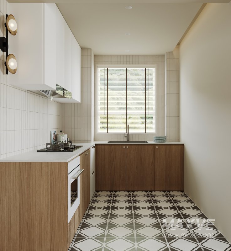 Modern living room and dining room office room interior scene - Image 3