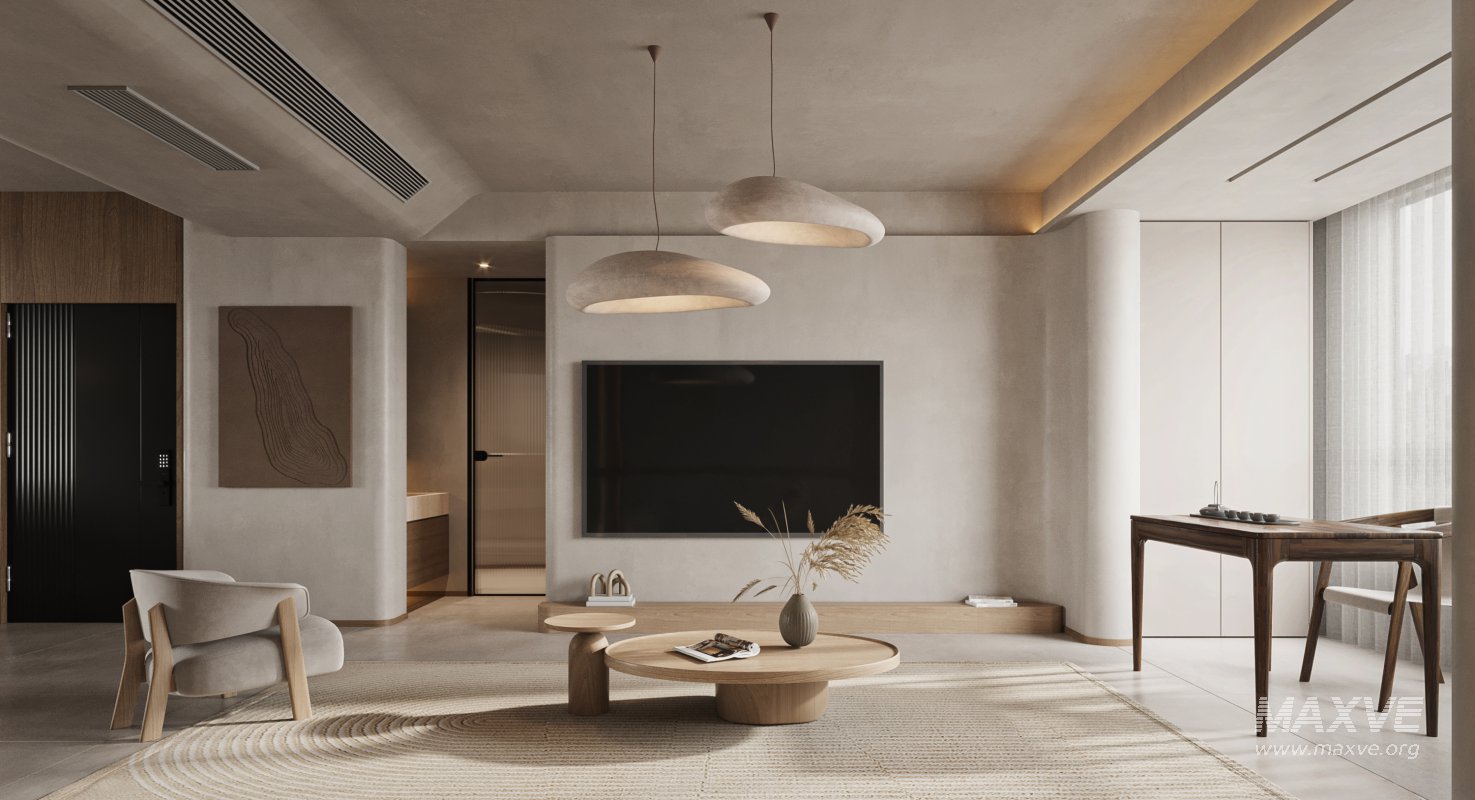 Modern living room and dining room interior scene - Image 5