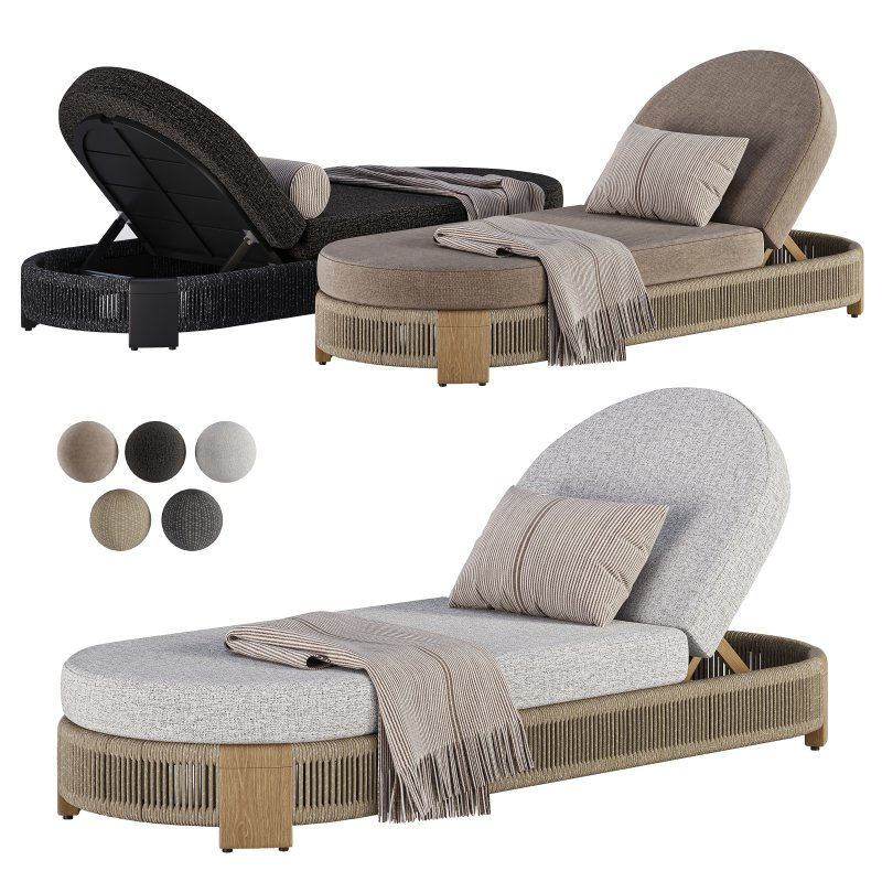 Palm Beach Teak Sun Lounge-Harbour - Image 1