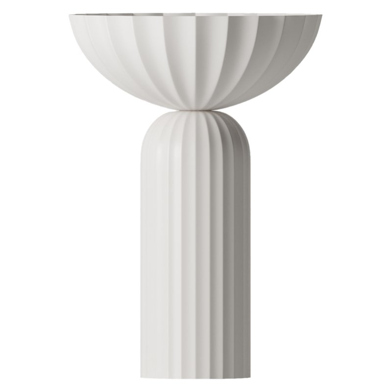 Jeanne Fluted White Porcelain Table Lamp - Image 3