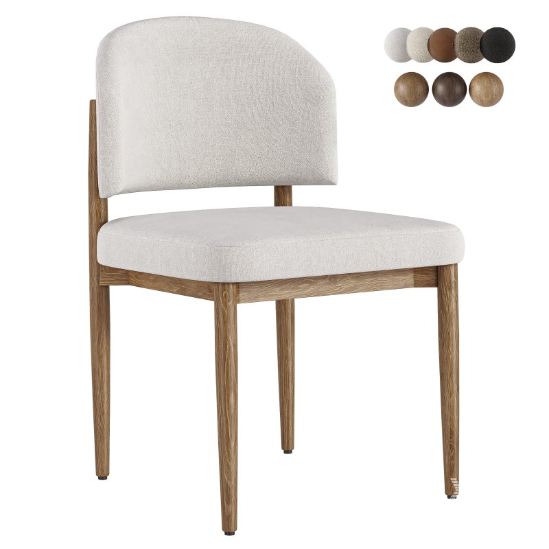 Eva Fabric Dining Side Chair-RH PRO Roy - Image 1