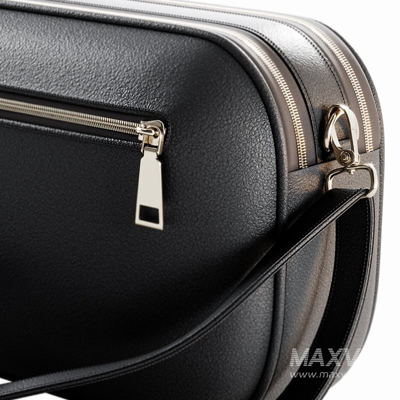 Black leather bag for women - Image 3