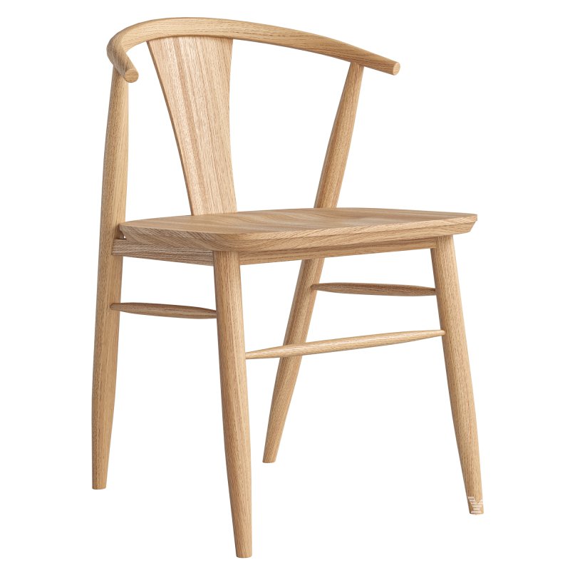 Fyn Natural Walnut Wood Dining Side Chair - Image 6