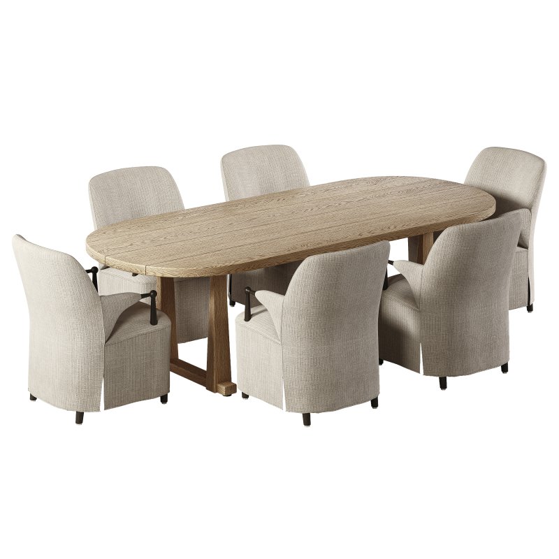 Brently Chair & Ayla Dining Table-Fourhands - Image 1