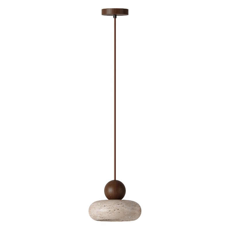 Wabi Sabi Natural Stone Shade Pendant Lamp - Image 3