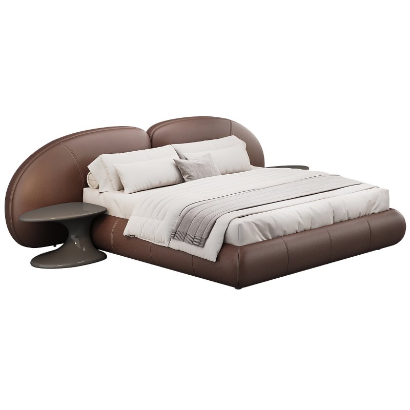 Memoria King Bed By Natuzzi - Image 1