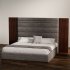 Luxury Upholstered Bed with Wood Accent Panels - Thumbnail 2
