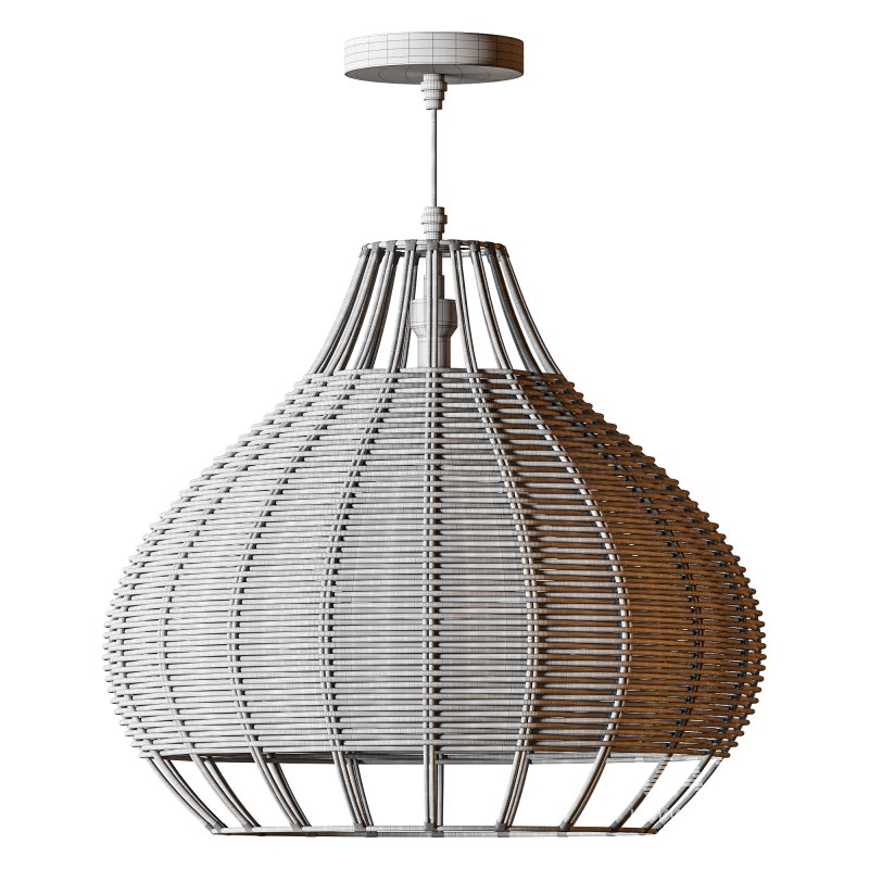 Rattan Pendant Lampshade Wicker Chandelier - Image 9