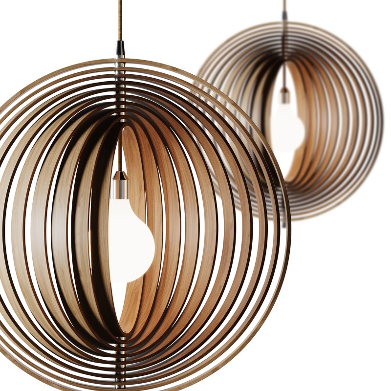 Creative Wood Round Globe Pendant Light Fixture Shade - Image 8